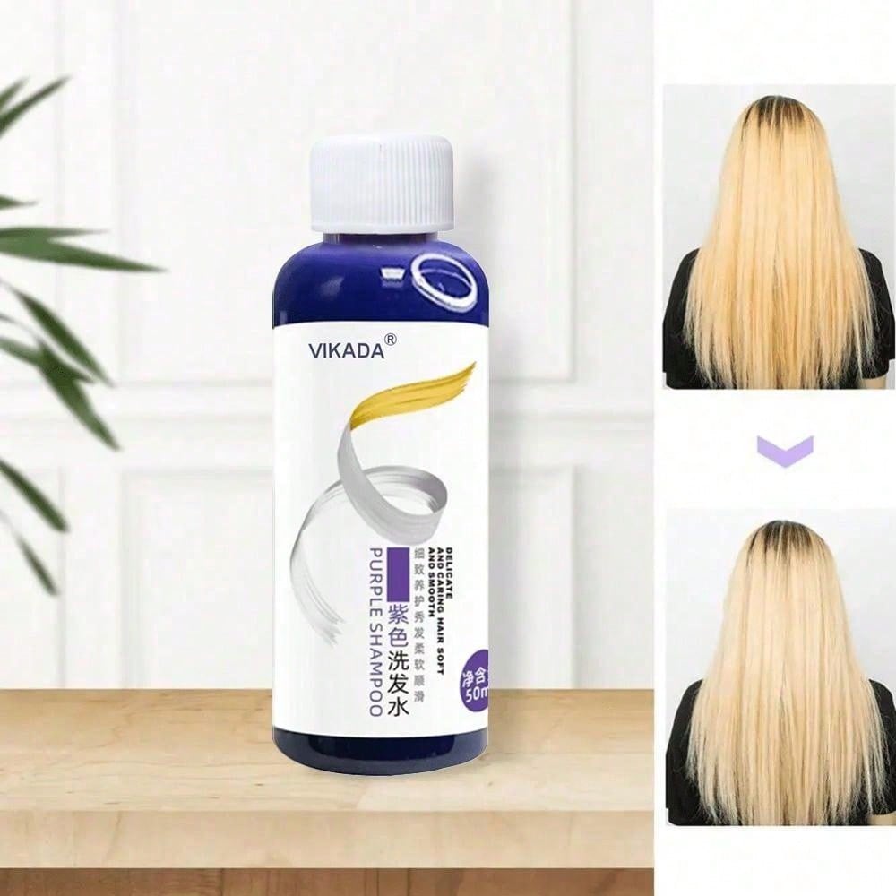Purple Color Shampoo 275ml - Remove Yellow Tones & Balance Gray Hair for Vibrant Locks 1pc 1Pc Sample 50ML 1pc-1Pc Sample 50ML-