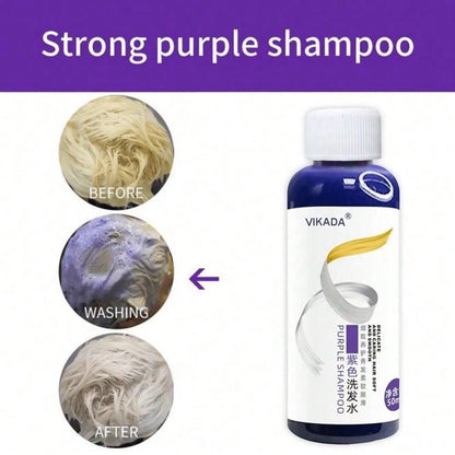 Purple Color Shampoo 275ml - Remove Yellow Tones & Balance Gray Hair for Vibrant Locks 1pc 1Pc Sample 50ML 1pc-1Pc Sample 50ML-