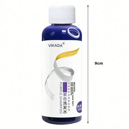 Purple Color Shampoo 275ml - Remove Yellow Tones & Balance Gray Hair for Vibrant Locks 1pc 1Pc Sample 50ML 1pc-1Pc Sample 50ML-