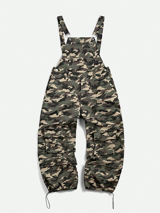 Men's Casual Camouflage Woven Suspender Trousers