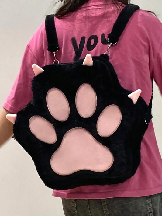Adorable Cat Paw Plush Backpack: The Perfect Personalized Gift for Trendy Girls! Default Title Default Title-
