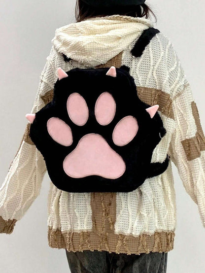 Adorable Cat Paw Plush Backpack: The Perfect Personalized Gift for Trendy Girls! Default Title Default Title-