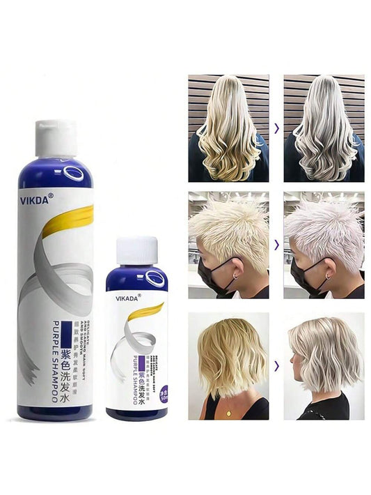 Purple Color Shampoo 275ml - Remove Yellow Tones & Balance Gray Hair for Vibrant Locks 1pc 1Pc Sample 50ML 1pc-1Pc Sample 50ML-