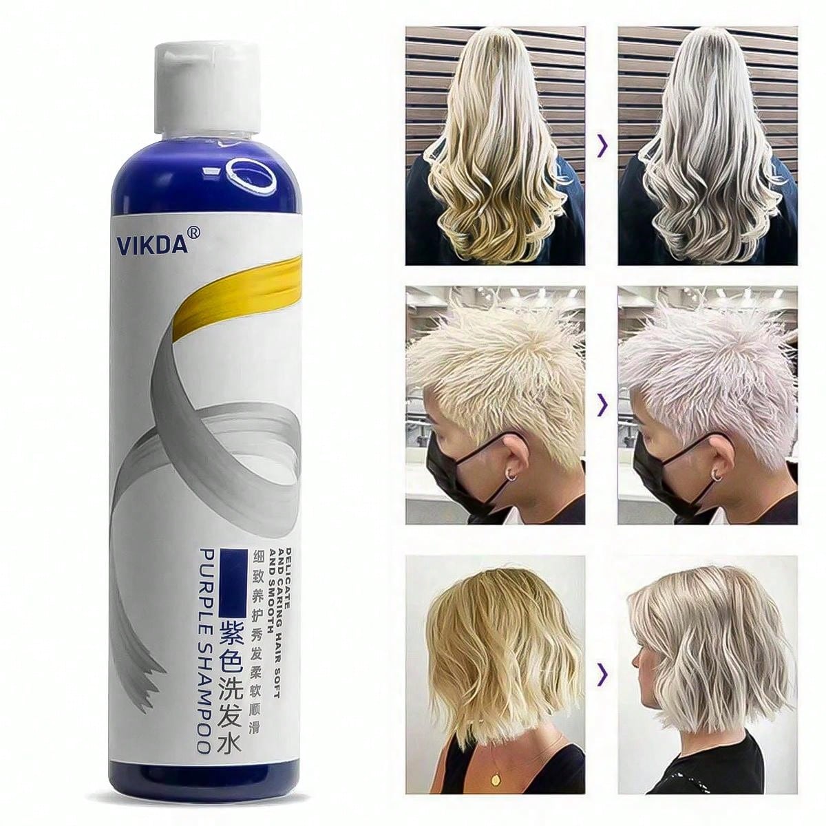 Purple Color Shampoo 275ml - Remove Yellow Tones & Balance Gray Hair for Vibrant Locks 1pc 1Pc Sample 50ML 1pc-1Pc Sample 50ML-