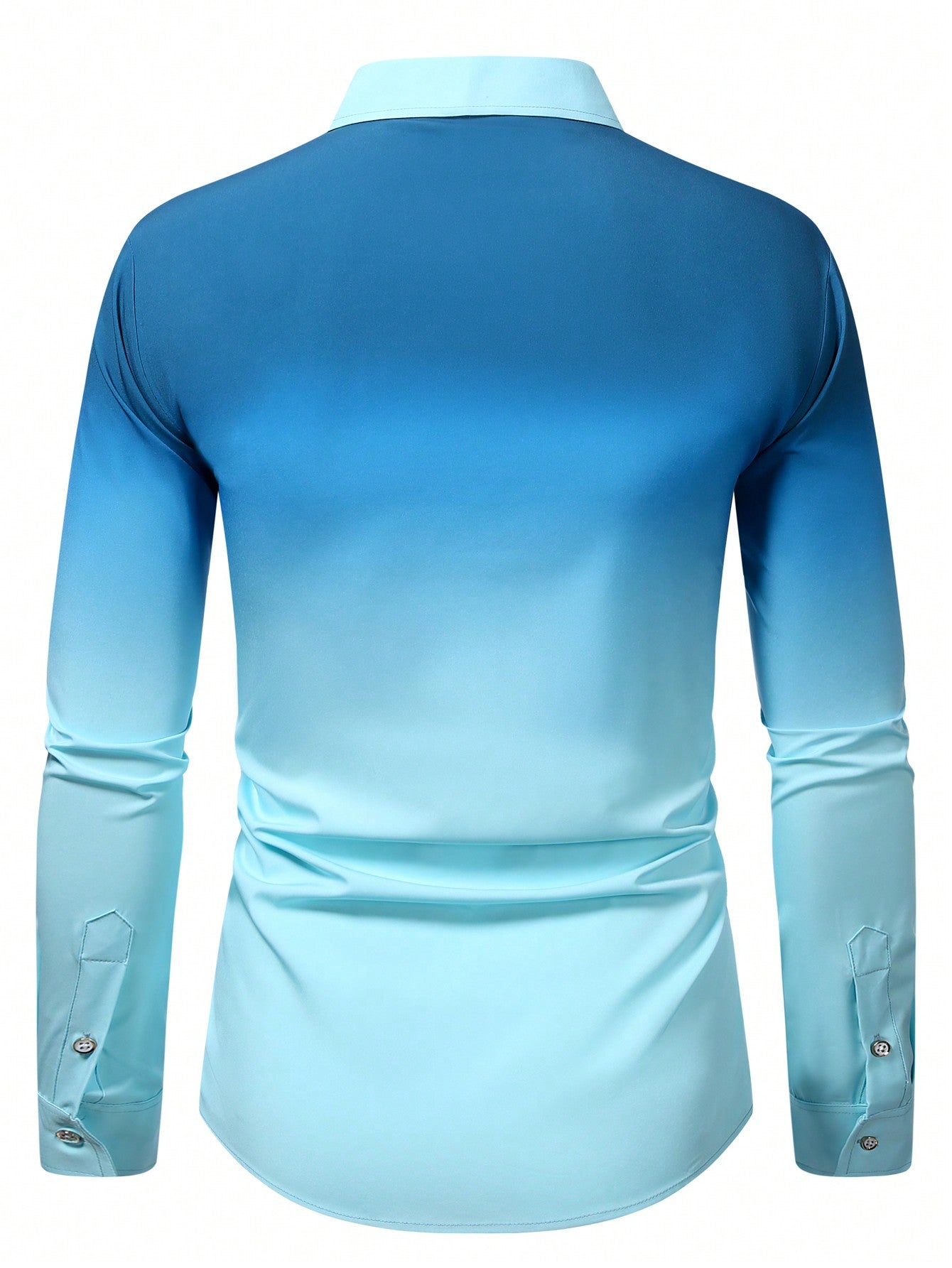 Summer Gradient Long Sleeve Business Shirt for Men - Stylish Travel Essential