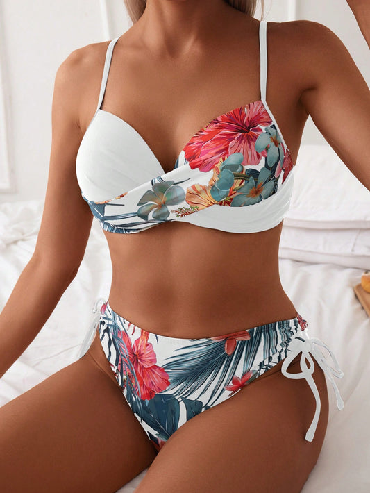Floral Charm Underwire Push-Up High-Waisted Bikini Set - Perfect for Summer Fun! Multicolor / S Multicolor / M Multicolor / L Multicolor / S-Multicolor / M-Multicolor / L-Multicolor / XL-Green / S-Green / M-Green / L-Green / XL-Multicolor-2 / S-Multicolor-2 / M-Multicolor-2 / L-Multicolor-2 / XL-