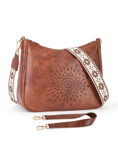 Trendy Hobo Bag for Women: Versatile Crossbody and Shoulder Handbag with Detachable Straps