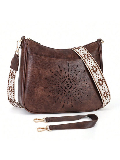 Trendy Hobo Bag for Women: Versatile Crossbody and Shoulder Handbag with Detachable Straps