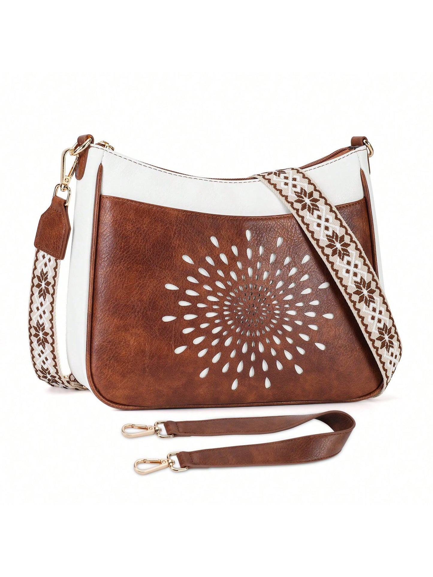 Trendy Hobo Bag for Women: Versatile Crossbody and Shoulder Handbag with Detachable Straps