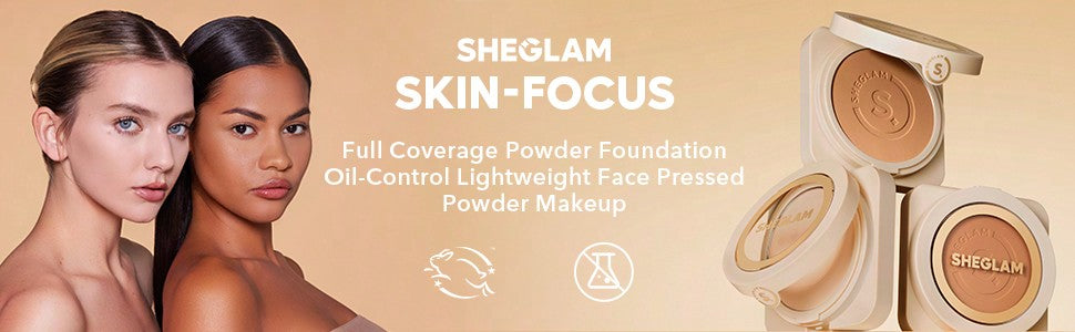 Skin Focus High Coverage Powder Foundation - Flawless Matte Finish in 36 Shades for All-Day Fair / one-size Porcelain / one-size Shell / one-size Fair / one-size-Porcelain / one-size-Shell / one-size-Nude / one-size-Sand / one-size-Peach / one-size-Honey / one-size-Almond / one-size-