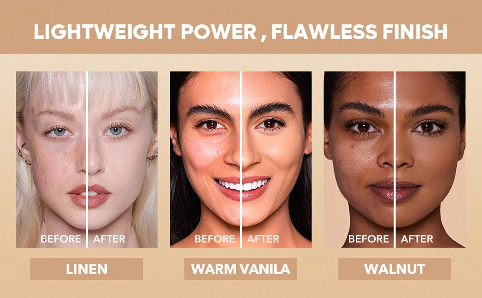 Skin Focus High Coverage Powder Foundation - Flawless Matte Finish in 36 Shades for All-Day Fair / one-size Porcelain / one-size Shell / one-size Fair / one-size-Porcelain / one-size-Shell / one-size-Nude / one-size-Sand / one-size-Peach / one-size-Honey / one-size-Almond / one-size-