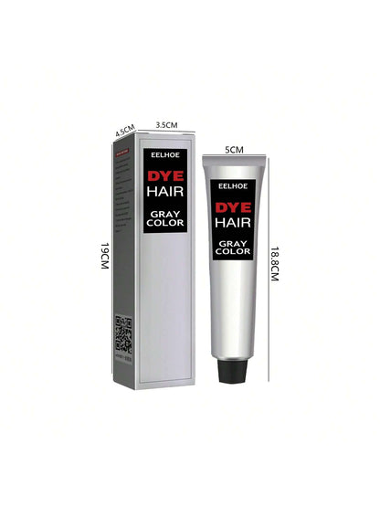 Gentle Grandma Grey Hair Dye - Fashionable Permanent Color Cream for All Hair Types 100ml 100ml*2 100ml-100ml*2-