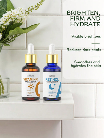 Revitalize Your Skin: Vitamin C & Retinol Face Serum Set for Radiance and Anti-Aging Default Title Default Title-
