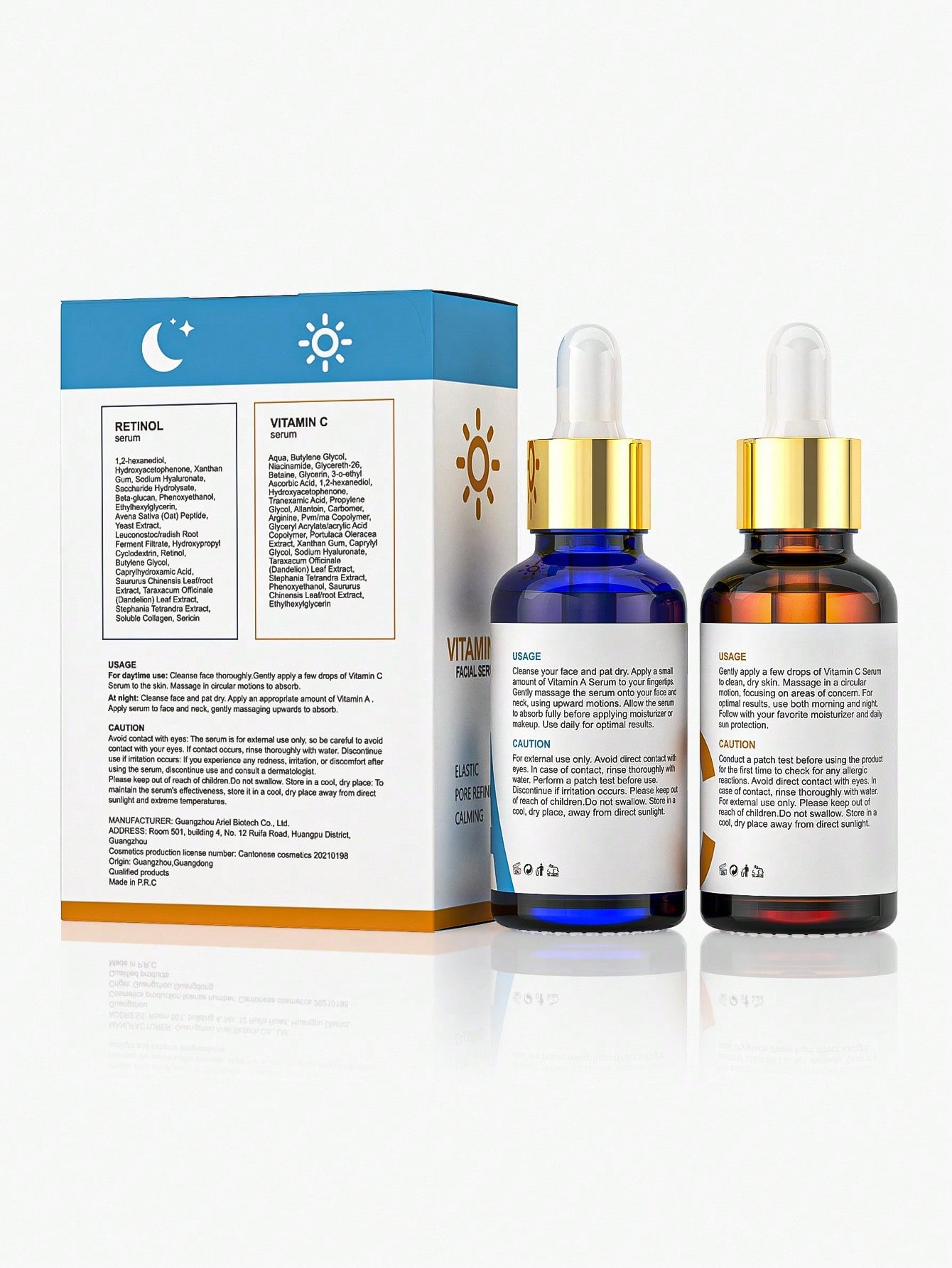 Revitalize Your Skin: Vitamin C & Retinol Face Serum Set for Radiance and Anti-Aging Default Title Default Title-