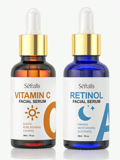 Revitalize Your Skin: Vitamin C & Retinol Face Serum Set for Radiance and Anti-Aging Default Title Default Title-