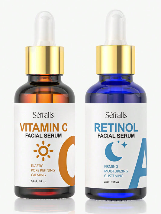 Revitalize Your Skin: Vitamin C & Retinol Face Serum Set for Radiance and Anti-Aging Default Title Default Title-