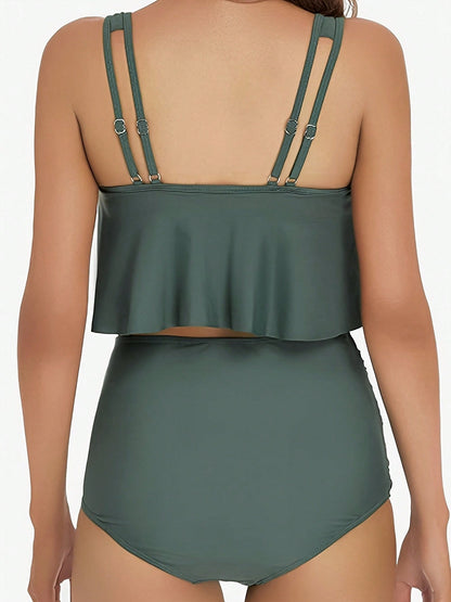 Chic & Comfortable High-Elasticity Slimming Tankini Set – Perfect for Poolside Elegance!