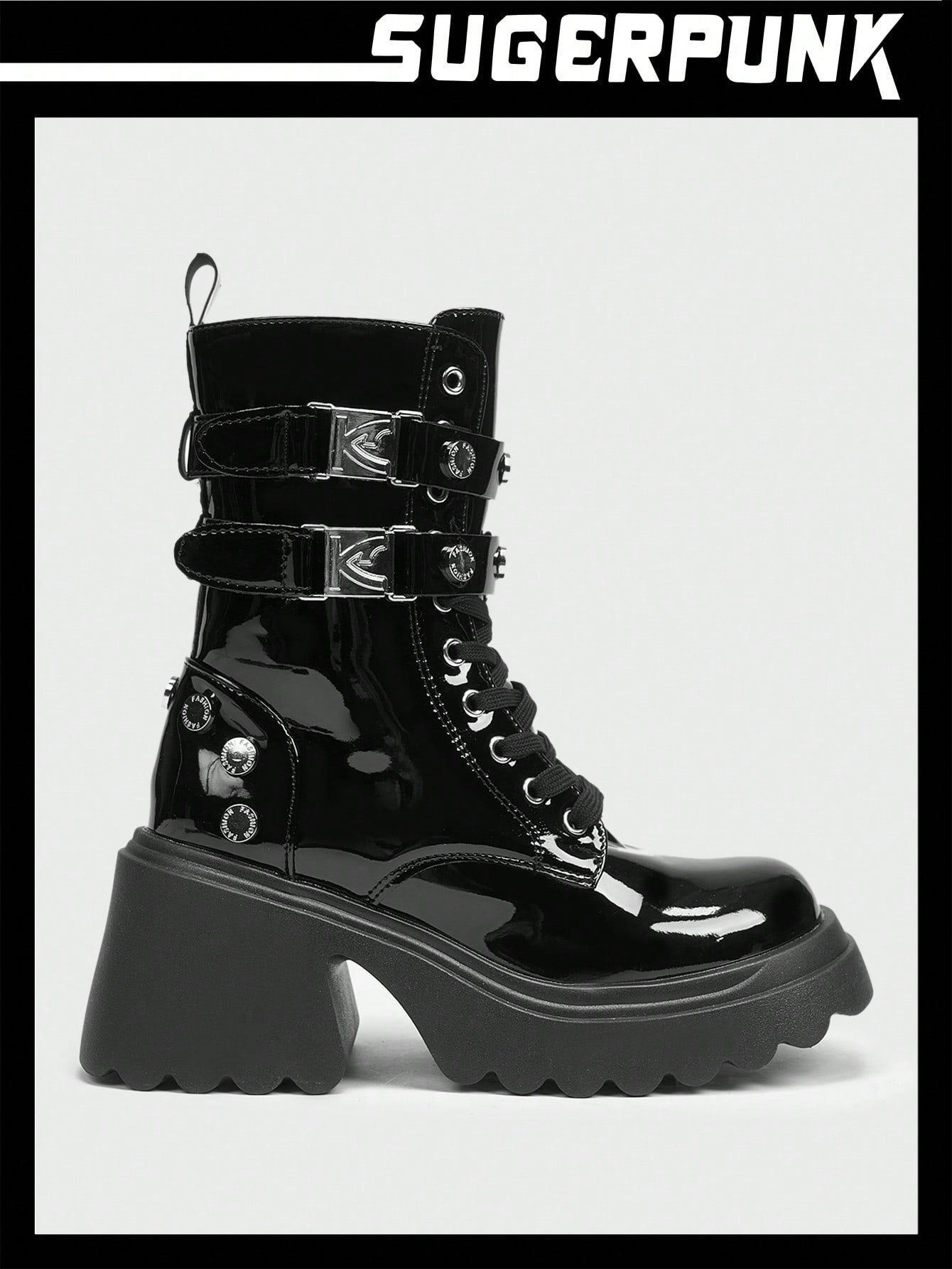 Women's Thick Sole Rider Boots - Trendy Punk Style Footwear EUR35 EUR36 EUR37 EUR35-EUR36-EUR37-EUR38-EUR39-EUR40-
