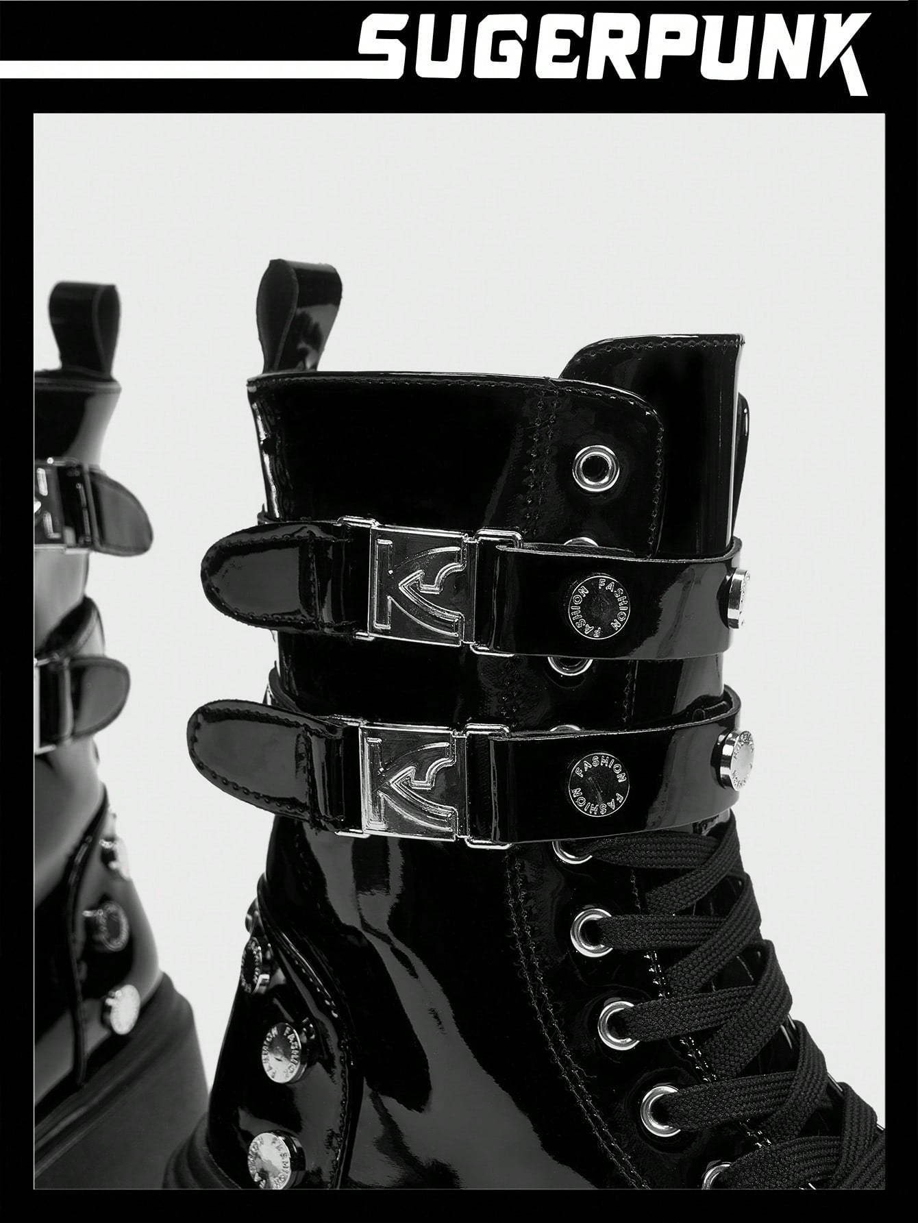 Women's Thick Sole Rider Boots - Trendy Punk Style Footwear EUR35 EUR36 EUR37 EUR35-EUR36-EUR37-EUR38-EUR39-EUR40-