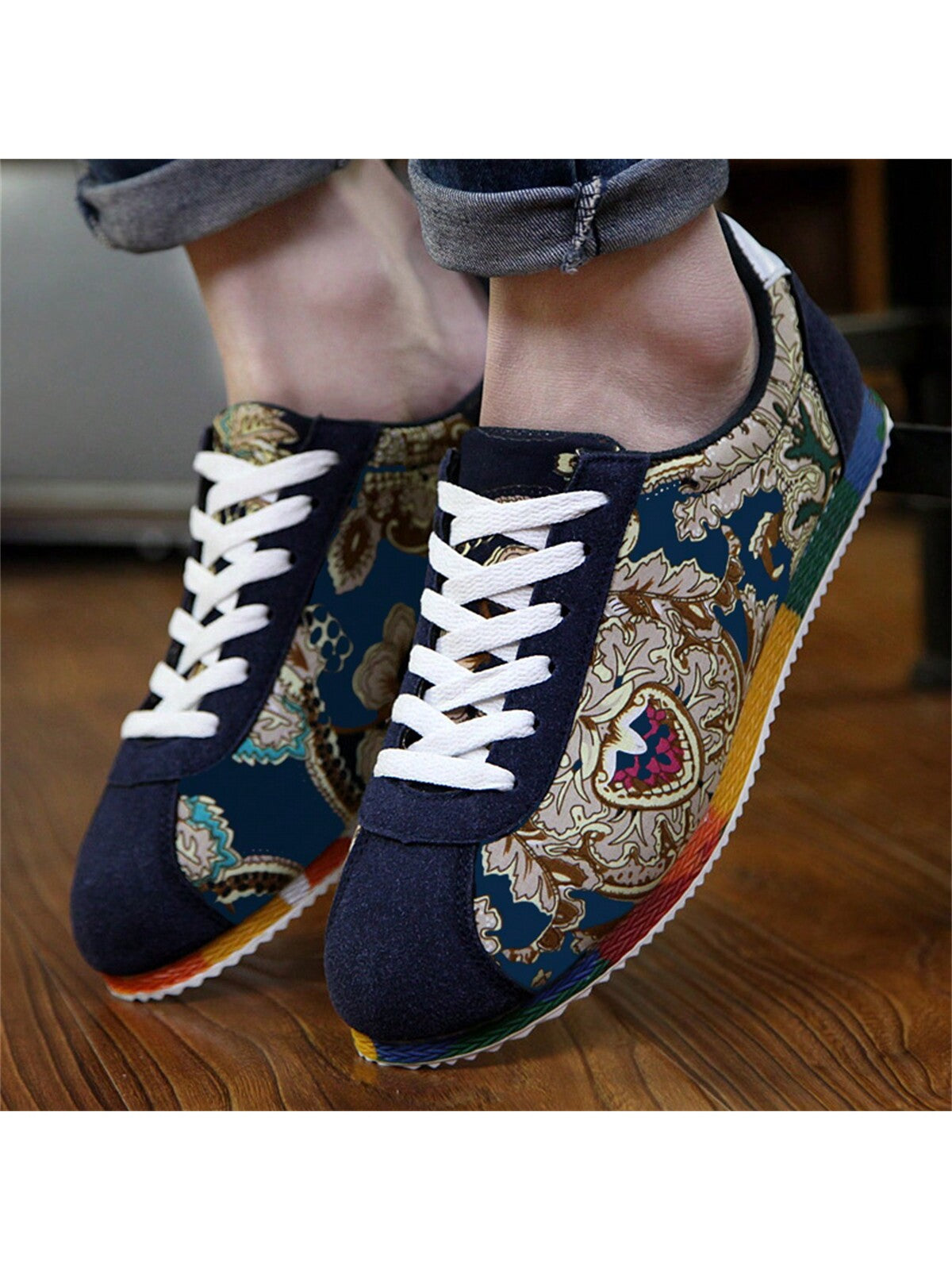 Men's Bohemian Style Fashion Outdoor Sports Shoes, Summer, Random Pattern