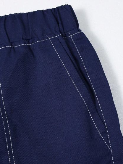 Chic & Versatile Vintage Denim Pocket Cargo Pants for Teen Girls – Perfect for All Seasons!