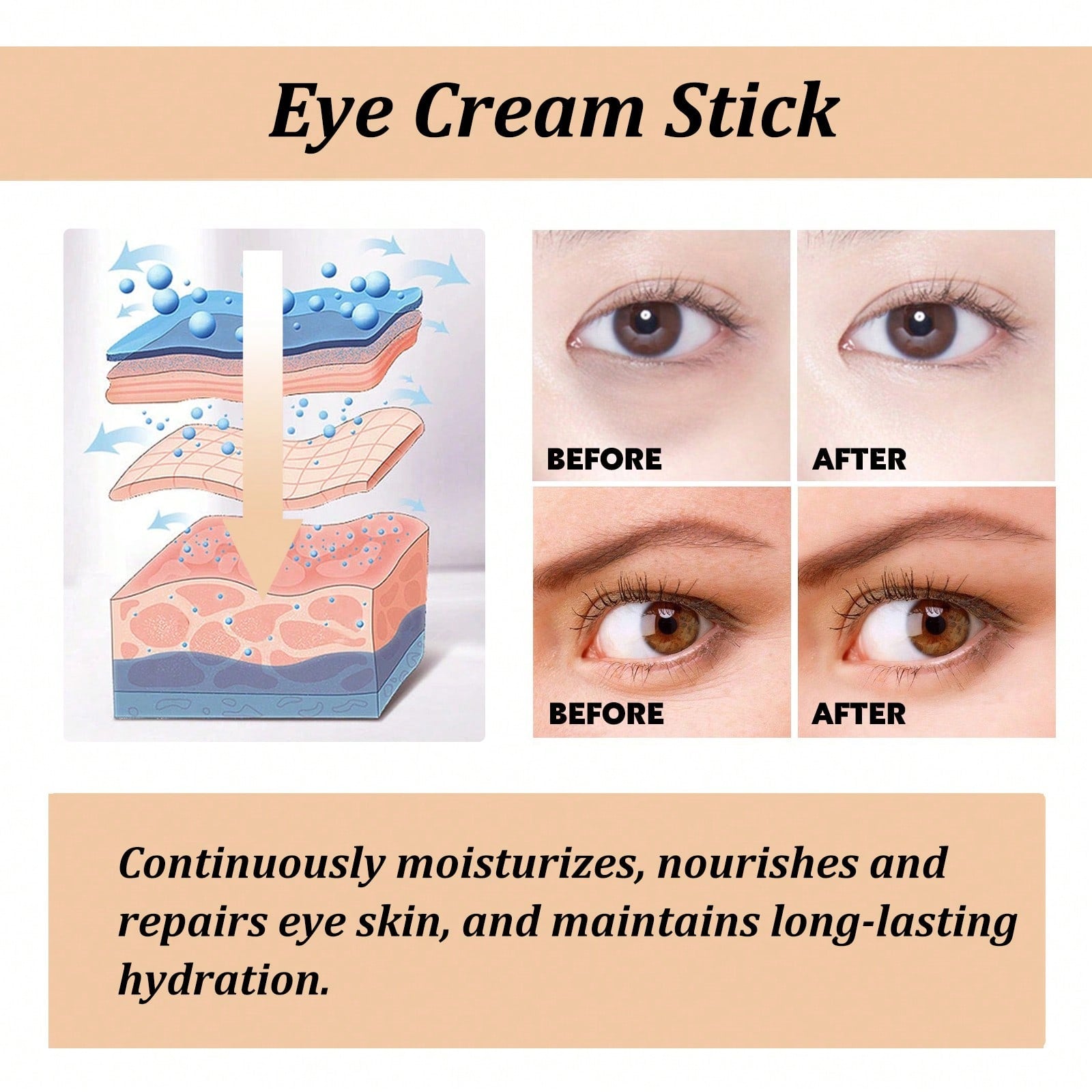 Revitalize Your Eyes with Snail Eye Cream: Anti-Wrinkle, Dark Circle Remover, and Puffiness Treatment Default Title Default Title-