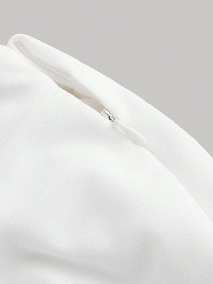 Trendy Khaki 3D Big Bow Asymmetrical Patch Trousers for Fall Fashion M L S M-L-S-XS-