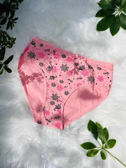 12-Pack High-Density Breathable Cotton Women's Panties in Assorted Prints and Colors M L XL M-L-XL-