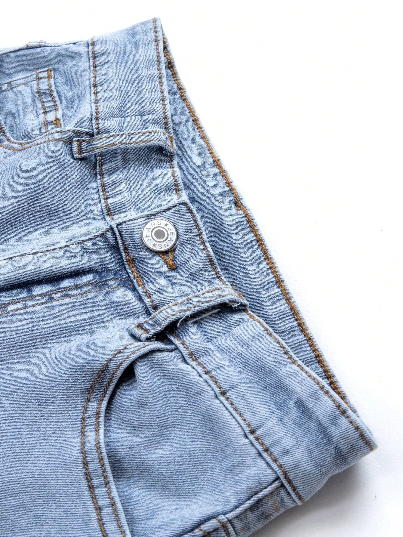 Chic Y2K Flare Jeans for Teens with Bow Detail & Pearl Accents - Light Blue Denim Delight!