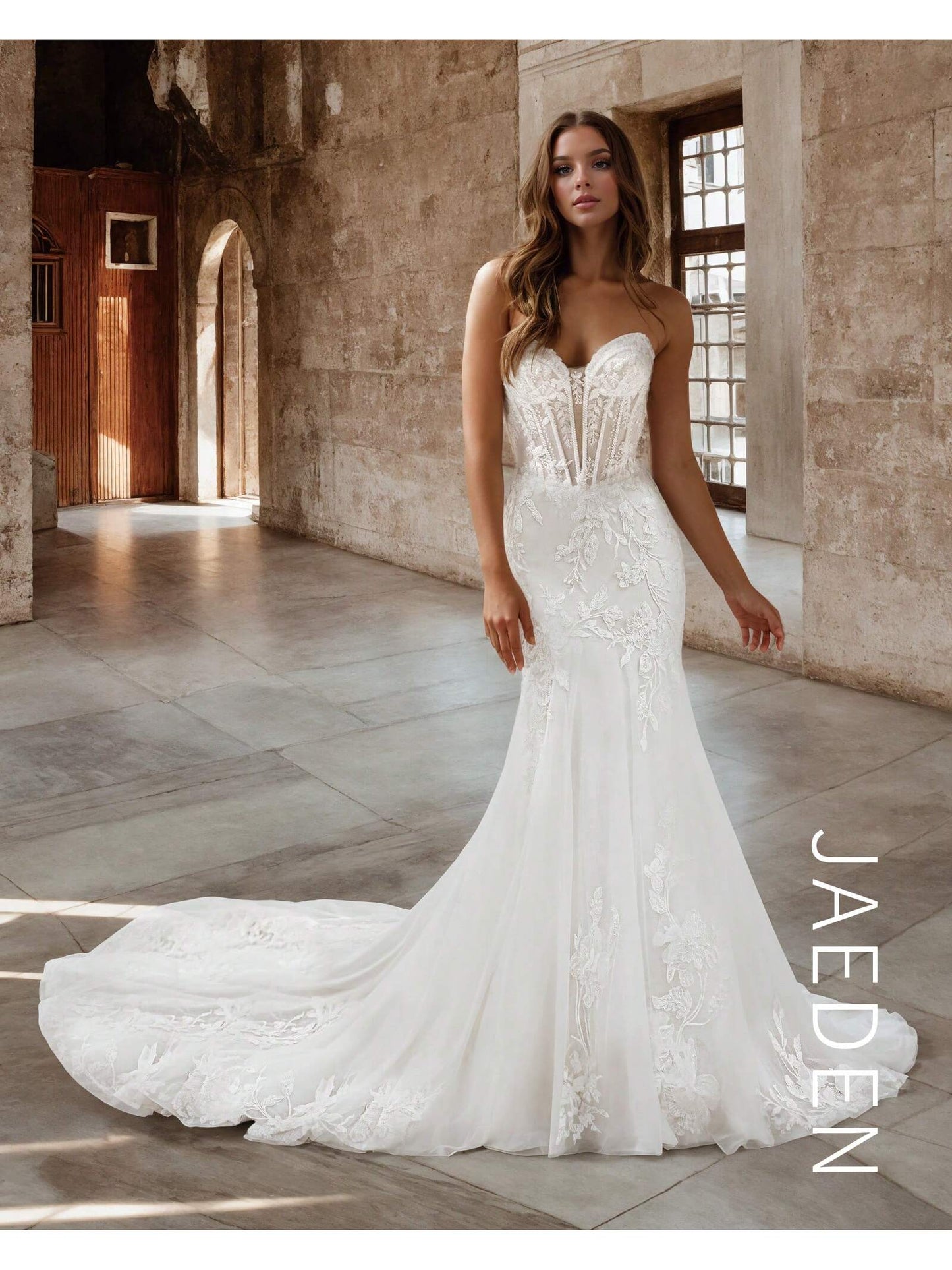 Ethereal Sweetheart A-Line Wedding Dress with Lace Appliqués and Dreamy Open Back