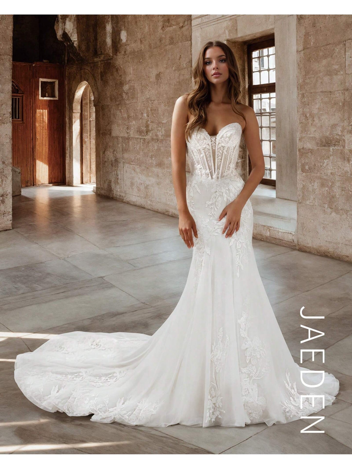 Ethereal Sweetheart A-Line Wedding Dress with Lace Appliqués and Dreamy Open Back