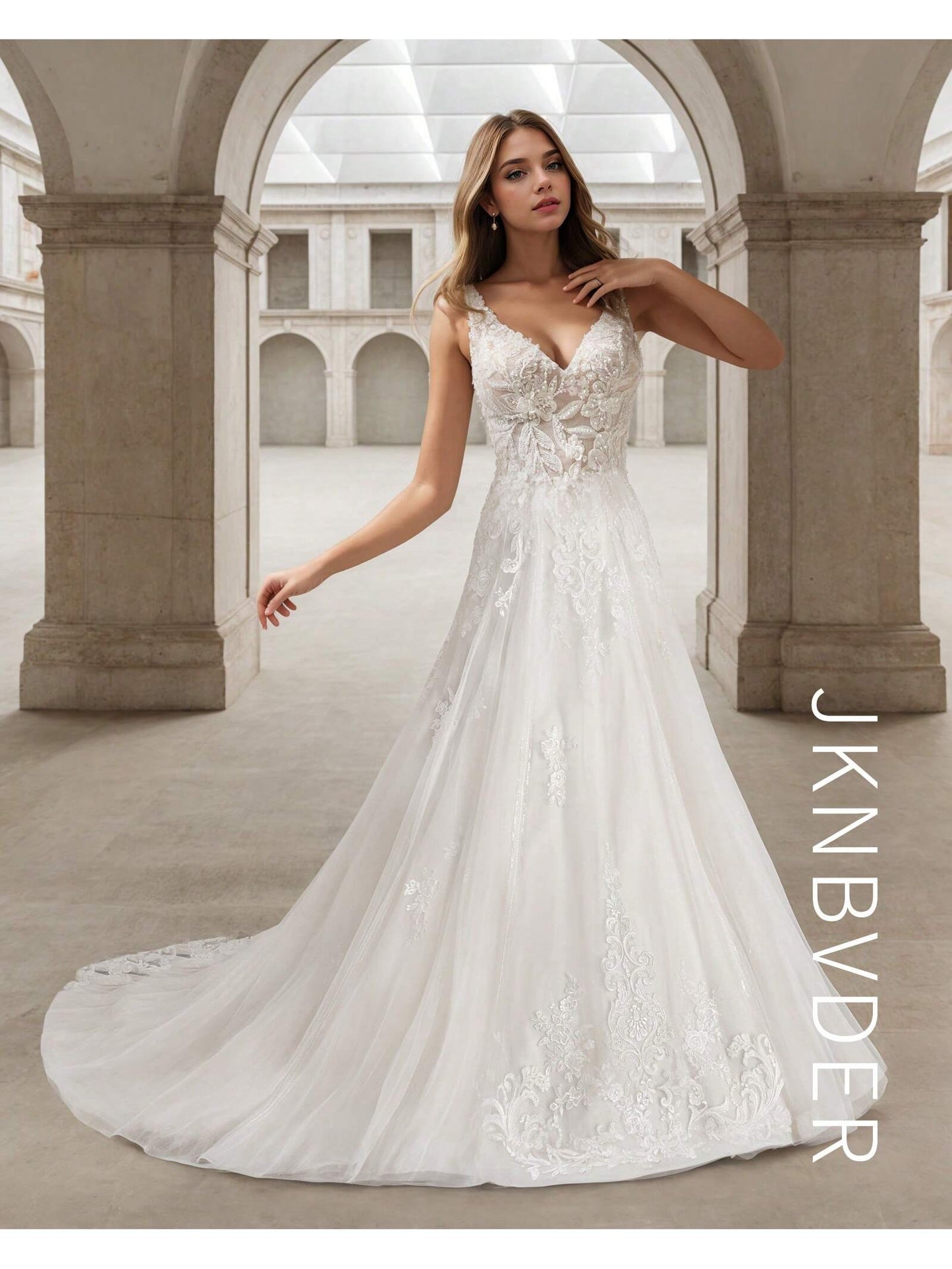 Romantic Sweetheart A-Line Wedding Dress with Elegant Lace Appliqués & Open Back