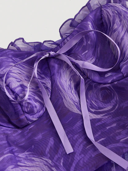 Elegant Women's Long Dress Featuring Van Gogh's Starry Sky Print Blue / XS Blue / S Blue / M Blue / XS-Blue / S-Blue / M-Blue / L-Multicolor / XS-Multicolor / S-Multicolor / M-Multicolor / L-Purple / XS-Purple / S-Purple / M-Purple / L-