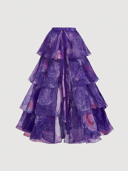 Elegant Women's Long Dress Featuring Van Gogh's Starry Sky Print Blue / XS Blue / S Blue / M Blue / XS-Blue / S-Blue / M-Blue / L-Multicolor / XS-Multicolor / S-Multicolor / M-Multicolor / L-Purple / XS-Purple / S-Purple / M-Purple / L-