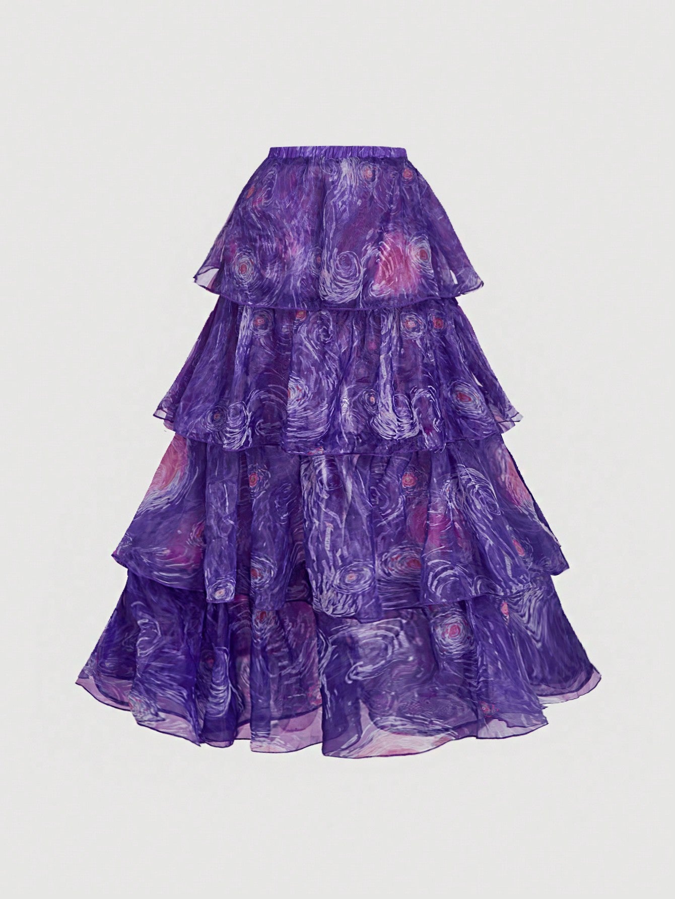 Elegant Women's Long Dress Featuring Van Gogh's Starry Sky Print Blue / XS Blue / S Blue / M Blue / XS-Blue / S-Blue / M-Blue / L-Multicolor / XS-Multicolor / S-Multicolor / M-Multicolor / L-Purple / XS-Purple / S-Purple / M-Purple / L-