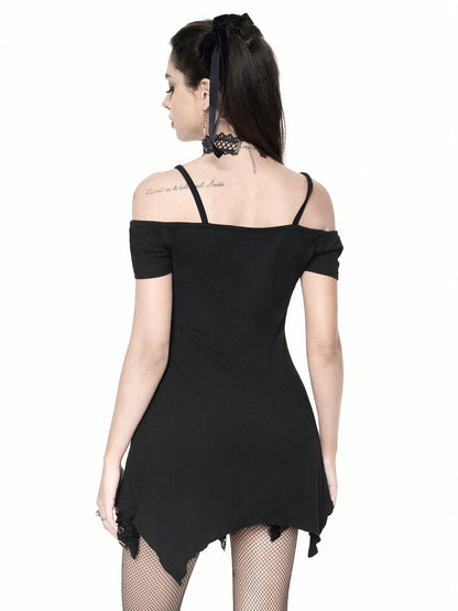 Mysterious Cat Eyes Gothic T-Shirt for Women XS S M XS-S-M-L-