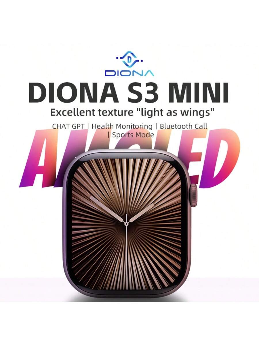 DIONA S3 Mini Smartwatch: Stylish Health Tracker Color-2 Color-3 Color-2-Color-3-