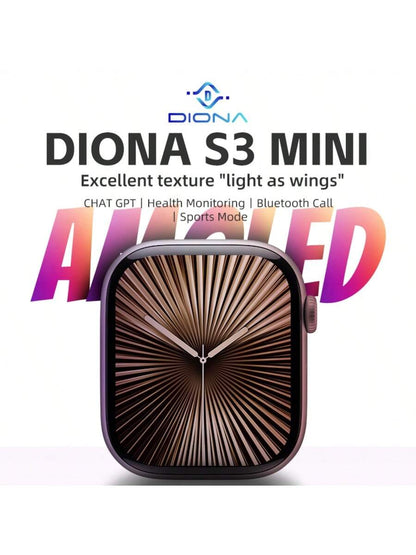 DIONA S3 Mini Smartwatch: Stylish Health Tracker Color-2 Color-3 Color-2-Color-3-
