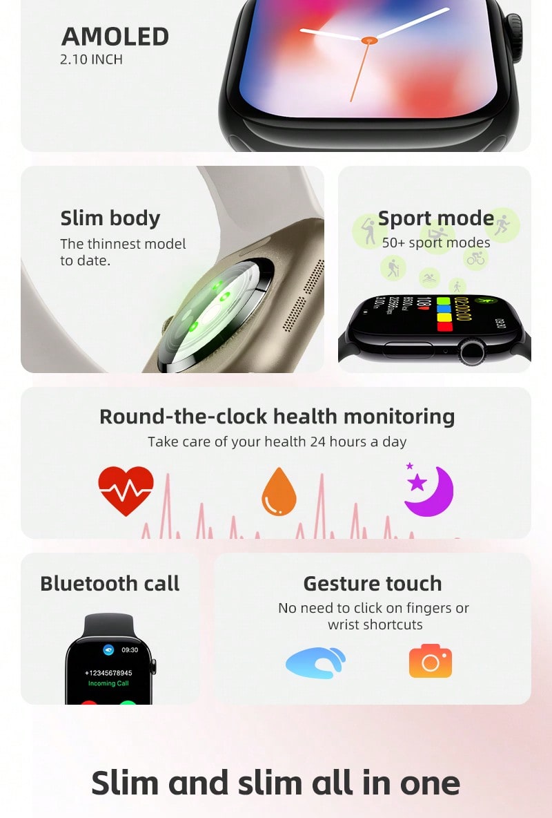 DIONA S3 Mini Smartwatch: Stylish Health Tracker Color-2 Color-3 Color-2-Color-3-