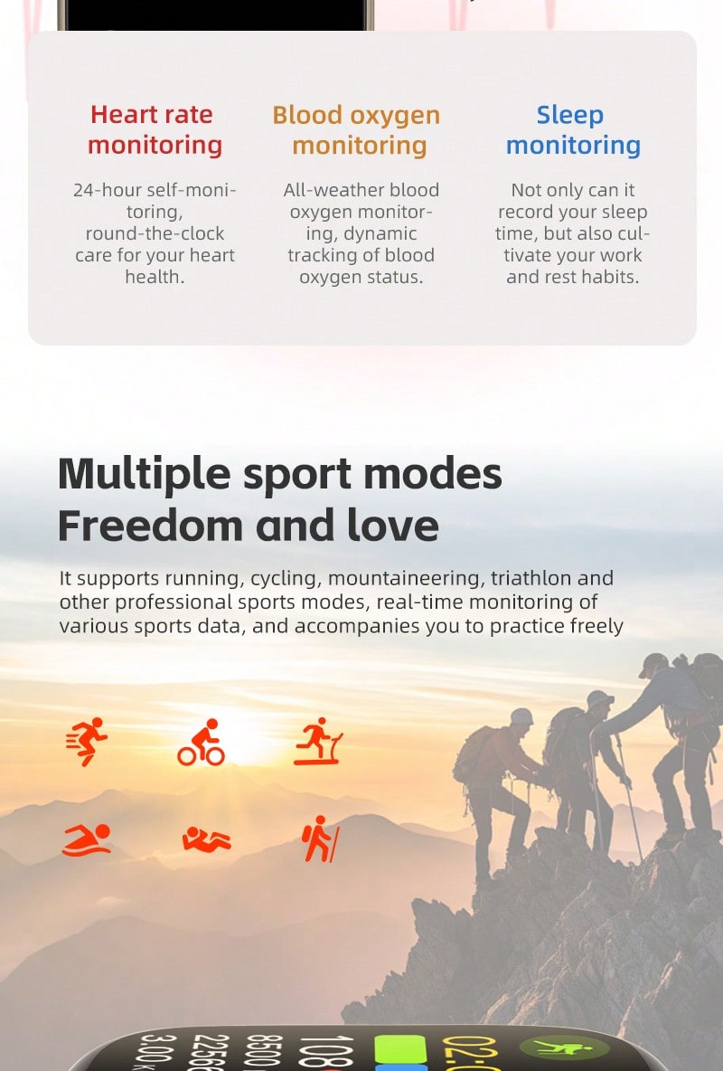 DIONA S3 Mini Smartwatch: Stylish Health Tracker Color-2 Color-3 Color-2-Color-3-