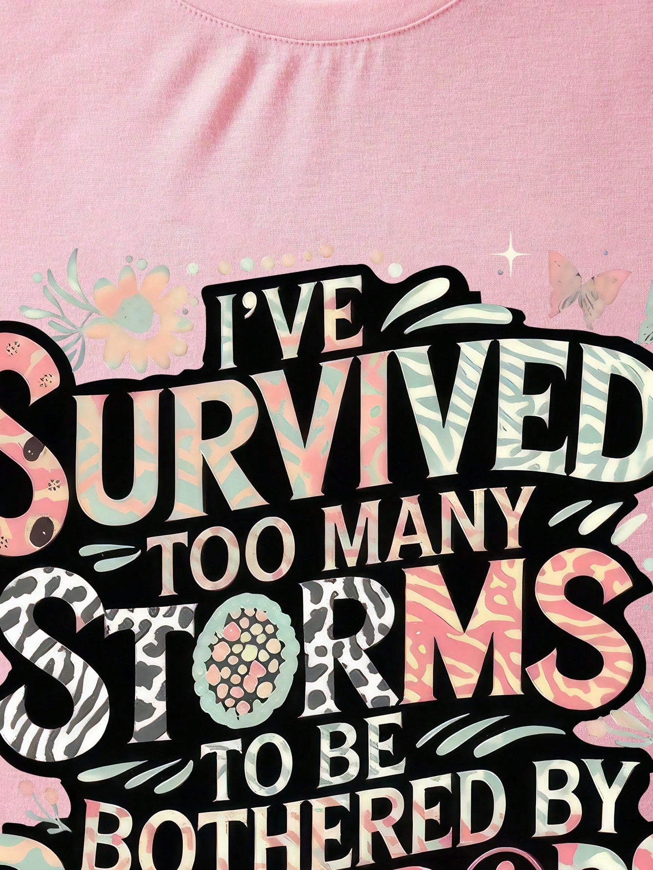 Plus Size Short Sleeved T-Shirt - Too Many Storms Graphic Tee