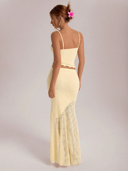 Chic Asymmetrical Lace & Ruffled Skirt 2-Piece Set White / XS White / S White / M White / XS-White / S-White / M-White / L-Red / XS-Red / S-Red / M-Red / L-Khaki / XS-Khaki / S-Khaki / M-Khaki / L-Brown / XS-Brown / S-Brown / M-Brown / L-Baby Pink / XS-Baby Pink / S-Baby Pink / M-Baby Pink / L-Baby Blue / XS-Baby Blue / S-Baby Blue / M-Baby Blue / L-Green / XS-Green / S-Green / M-Green / L-Apricot / XS-Apricot / S-Apricot / M-Apricot / L-Apricot / XL-