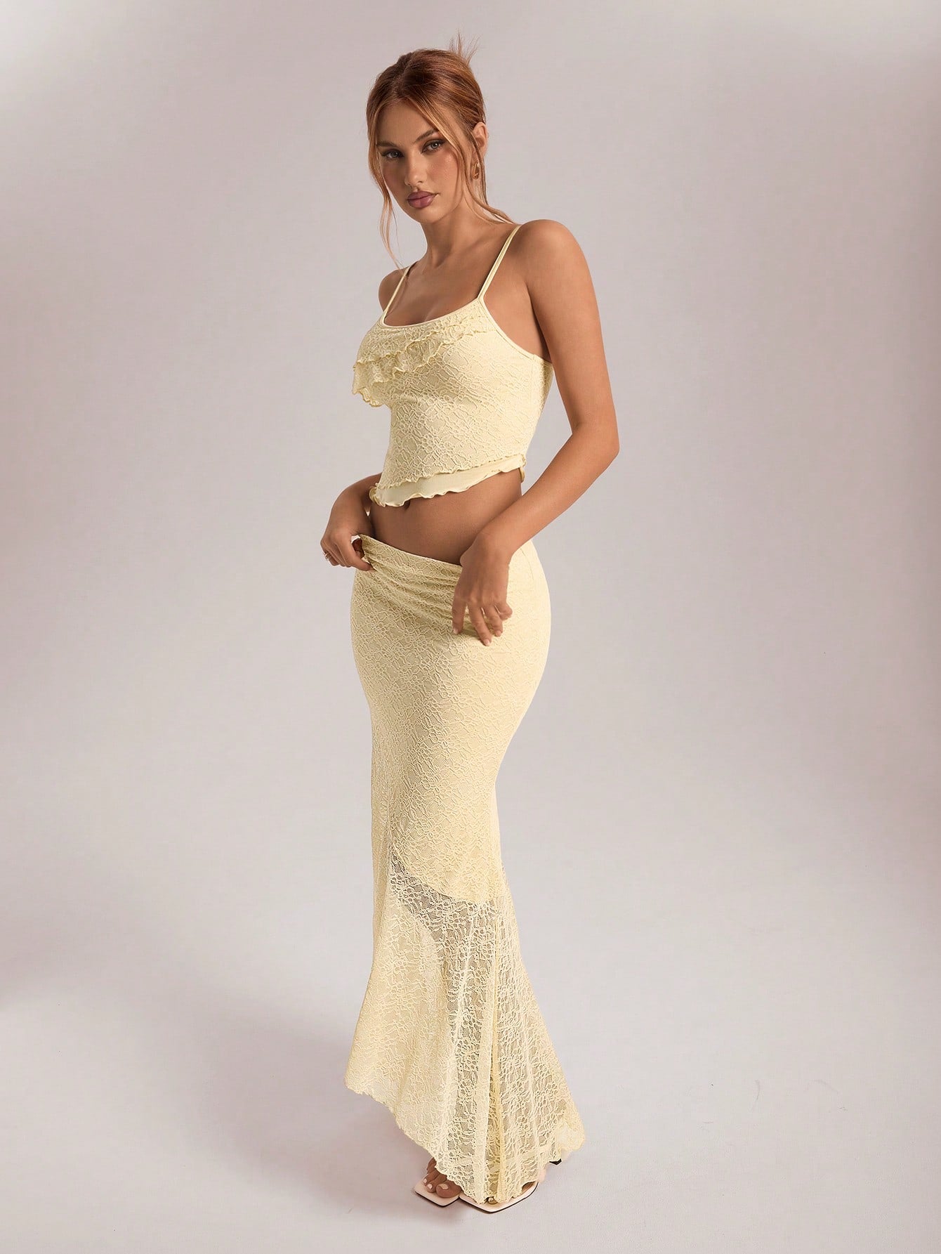 Chic Asymmetrical Lace & Ruffled Skirt 2-Piece Set White / XS White / S White / M White / XS-White / S-White / M-White / L-Red / XS-Red / S-Red / M-Red / L-Khaki / XS-Khaki / S-Khaki / M-Khaki / L-Brown / XS-Brown / S-Brown / M-Brown / L-Baby Pink / XS-Baby Pink / S-Baby Pink / M-Baby Pink / L-Baby Blue / XS-Baby Blue / S-Baby Blue / M-Baby Blue / L-Green / XS-Green / S-Green / M-Green / L-Apricot / XS-Apricot / S-Apricot / M-Apricot / L-Apricot / XL-