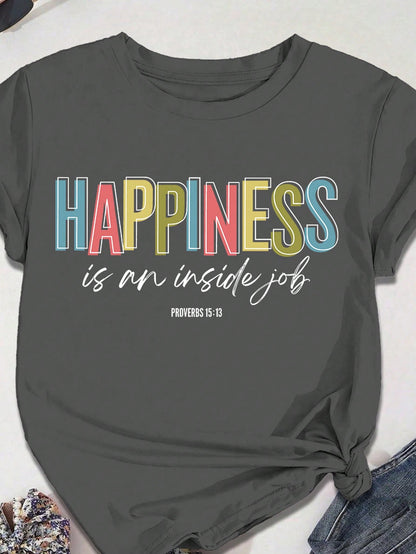 Plus Size Short Sleeved T-Shirt - Too Many Storms Graphic Tee Grey-9