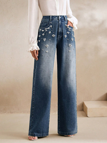 Elegant Handmade Straight Leg Pants: Chic and Comfy Spring/Summer Outfits for Women Light Wash / S Light Wash / M Light Wash / L Light Wash / S-Light Wash / M-Light Wash / L-Light Wash / XL-Dark Grey / S-Dark Grey / M-Dark Grey / L-Dark Grey / XL-Dark Wash / S-Dark Wash / M-Dark Wash / L-Dark Wash / XL-