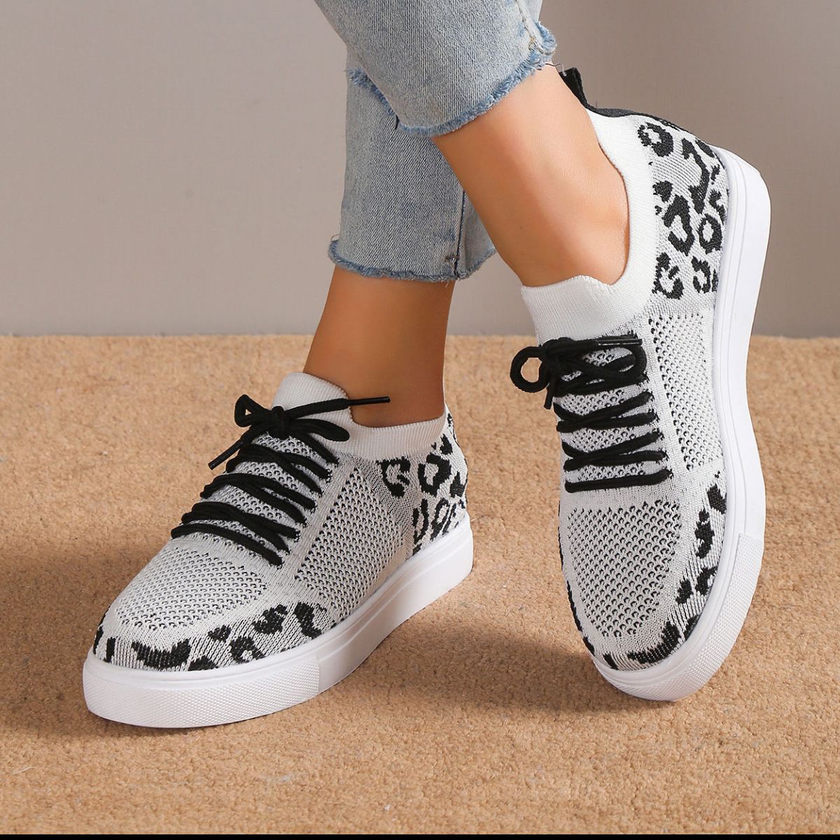 Lace-Up Leopard Flat Sneakers White / 37(US6) White / 38(US7) White / 39(US8) White / 37(US6)-White / 38(US7)-White / 39(US8)-White / 40(US9)-Black / 36(US5)-White / 41(US10)-White / 42(US10.5)-White / 43(US11)-Red / 36(US5)-Red / 37(US6)-Red / 38(US7)-Red / 39(US8)-Red / 40(US9)-Red / 41(US10)-Red / 42(US10.5)-Red / 43(US11)-Black / 37(US6)-Black / 38(US7)-Black / 39(US8)-Black / 40(US9)-Black / 41(US10)-Black / 42(US10.5)-Black / 43(US11)-White / 36(US5)-