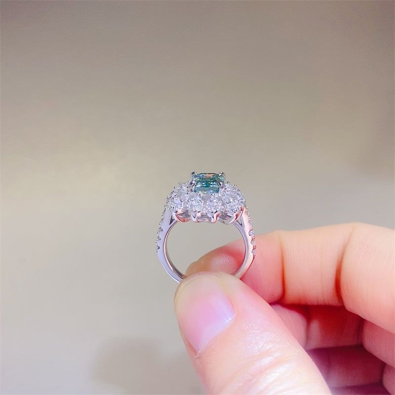 1 Carat Moissanite 925 Sterling Silver Ring - Fashionqueene.com-1 Carat Moissanite 925 Sterling Silver Ring