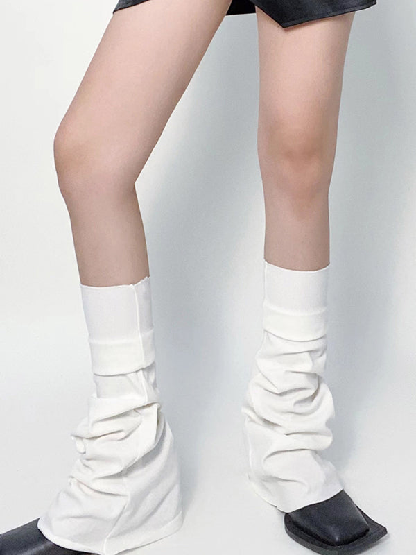 Casual Flared Solid Color Leg Warmers WHITE / One_size BLACK / One_size LIGHT GRAY / One_size WHITE / One_size-BLACK / One_size-LIGHT GRAY / One_size-