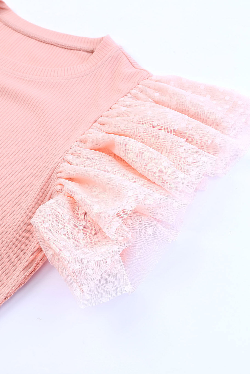 Ruffled Round Neck Cap Sleeve Blouse Blush Pink / M Blush Pink / L Blush Pink / XL Blush Pink / M-Blush Pink / L-Blush Pink / XL-Black / S-Black / M-Black / L-Black / XL-White / S-White / M-White / L-White / XL-Blush Pink / S-