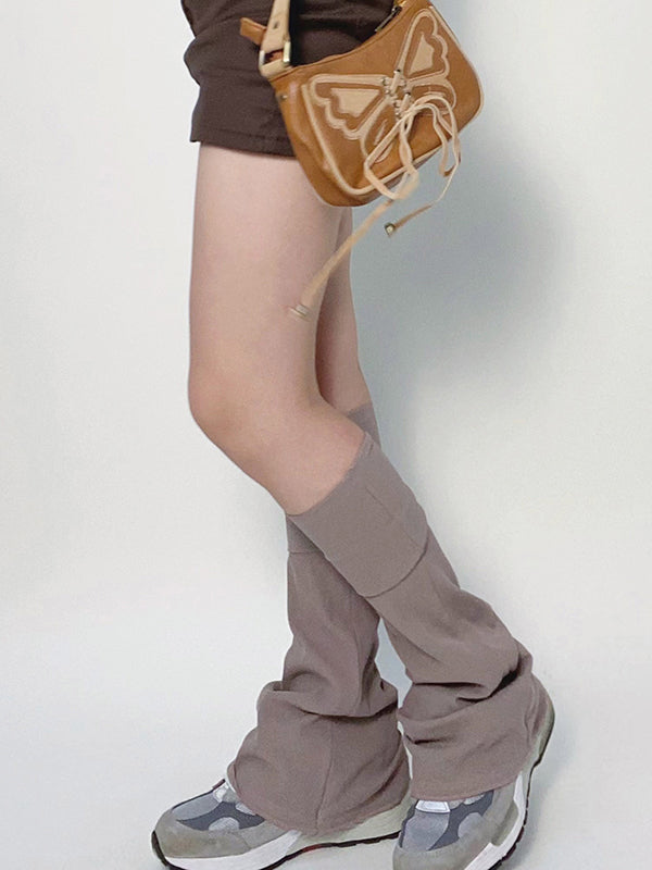 Casual Flared Solid Color Leg Warmers WHITE / One_size BLACK / One_size LIGHT GRAY / One_size WHITE / One_size-BLACK / One_size-LIGHT GRAY / One_size-